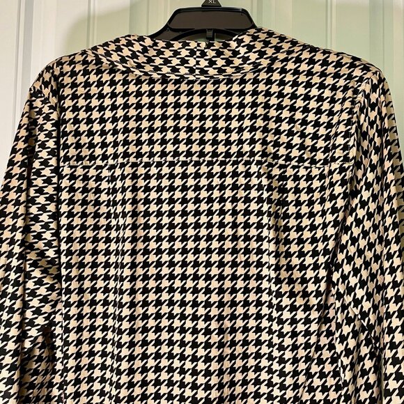 The Limited Houndstooth Blouse in Beige/Black (XL) New With Tags - Picture 8 of 10